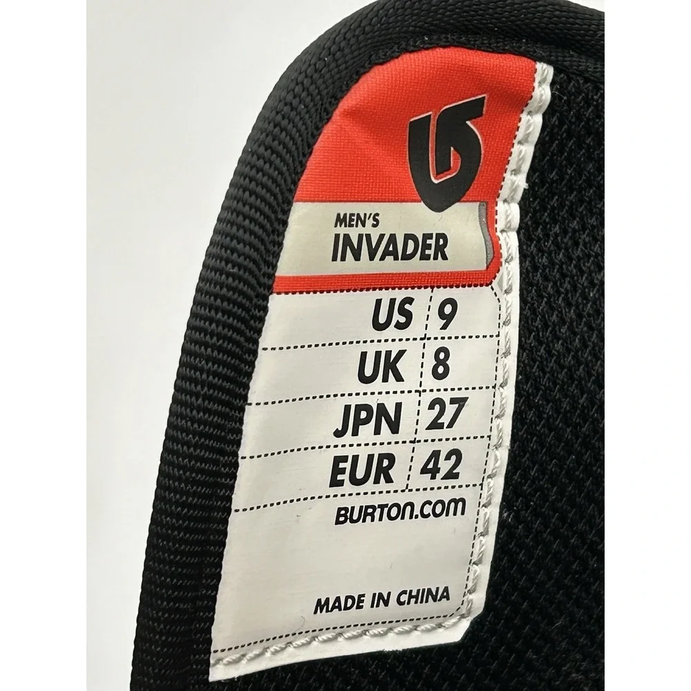 Burton‎ Invader Imprint Snowboard Boots Mens Size 9M Linered Black White NEW